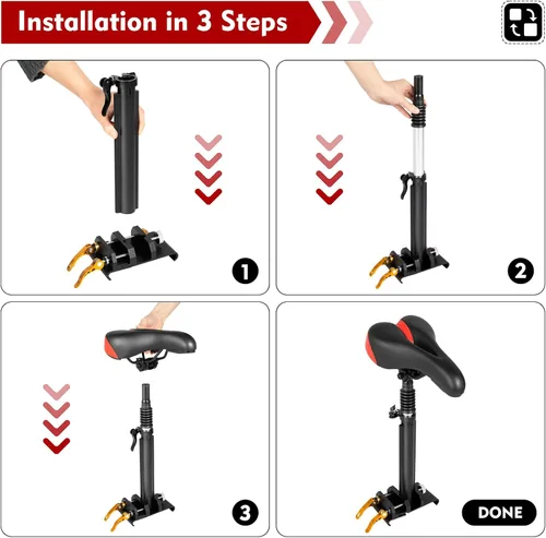 Vista 7 de Asiento de scooter eléctrico, asiento de scooter eléctrico ajustable con función de elevación, accesorios de scooter eléctrico para Xiaomi