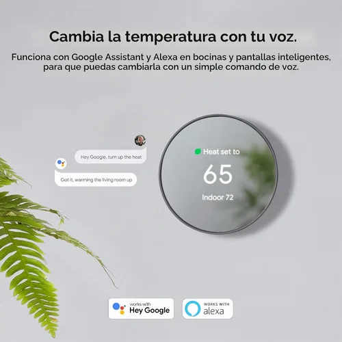 Vista 11 de Termostato Google Nest - Termostato inteligente para el hogar - Termostato programable con Wifi - Niebla