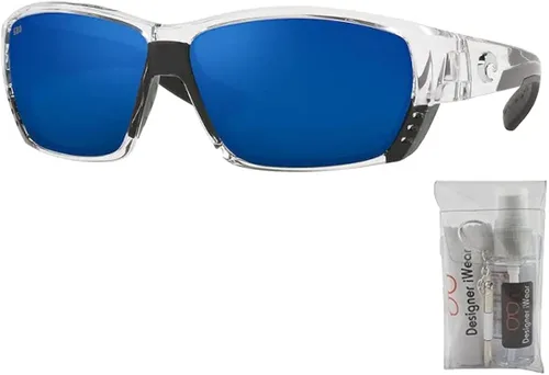 Vista 2 de Costa Tuna Alley 6S9009 - Lentes de sol rectangulares para hombre paquete con kit de cuidado de gafas de cortesía de diseñador iWear