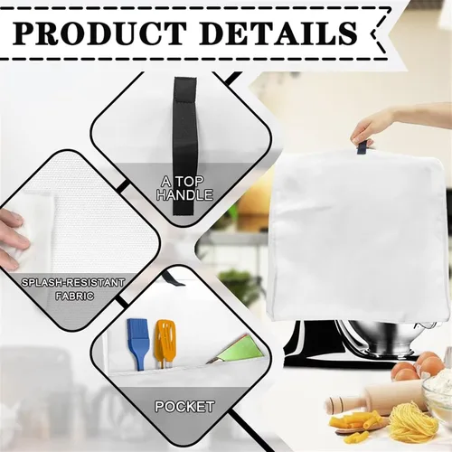 Vista 3 de GLENLCWE 3D Frog Kitchen Aid - Funda para batidora de cocina, compatible con mezclador de cocina de 4.5 a 5 cuartos de galón, a prueba de polvo