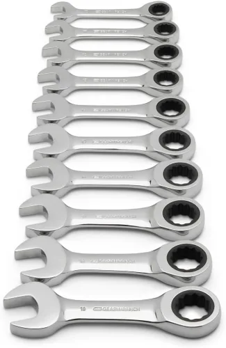 Vista 2 de GEARWRENCH Juego de llaves combinadas de trinquete de 12 puntos de 10 piezas 9520D