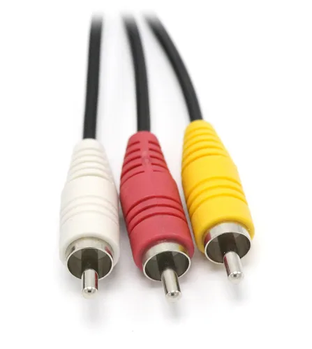 Vista 2 de THE CIMPLE CO Cable RCA de 6 pies para reproductor de DVD, VCR, VHS, cable triple compuesto de audio/video macho, cable rojo, amarillo y blanco, 6
