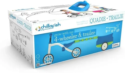 Vista 6 de cuadriciclo Grow-with-Me Chillafish Quadie, 4 ruedas, cuadraciclo + remolque, Lime