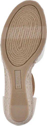 Vista 7 de WHITE MOUNTAIN Sandalia de cuña con correa de tobillo para mujer, Blanco