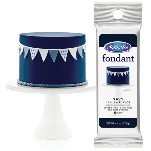 Vista 20 de Fondant de satén de Satin Ice para decorar pasteles, negro (4.4 onzas)