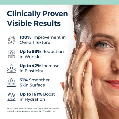 Vista 4 de Suero de colágeno con retinol antienvejecimiento para rostro: retinol encapsulado al 1%, niacinamida y ácido hialurónico, mejora las arrugas