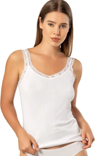 Vista 56 de VAVONNE Camiseta sin mangas tipo camisola para mujer, toda de algodón, aireada, suave y cómoda