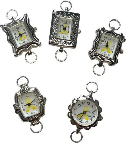 Vista 2 de NIMI Juego de 5 piezas impresas y de perlas para reloj de cuentas y fabricación de joyas (trébol)