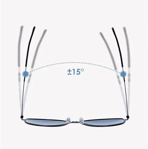 Vista 7 de Lentes de sol plegables ultraligeros para hombres y mujeres, marco de metal, polarizados, protección UV400, lentes antirreflejos SNO4M339T