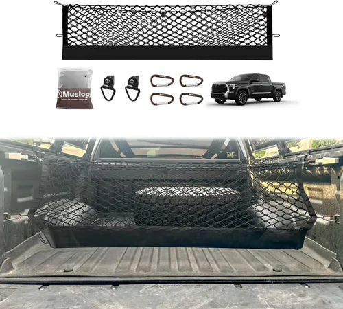 Vista 51 de Muslogy Red de carga para maletero estilo sobre compatible con accesorios Jeep Grand Cherokee L 2021-2024 2025, organizador de maletero de ajuste