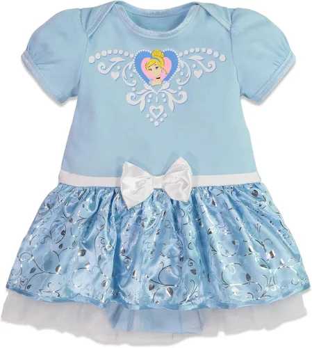 Vista 3 de Disney Princess Ariel Cinderella Belle Snow White Baby Girls Dress and Headband Newborn to Infant