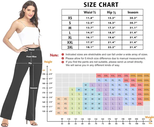 Vista 6 de IUGA Bootcut Yoga Pants for Women with Pockets High Waisted Workout Pants Tummy Control Bootleg Work Pants for Women