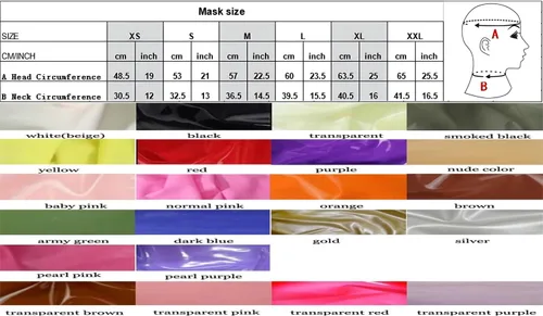 Vista 4 de Mujeres Sexy Hecho a Mano Látex Capucha Unisex Máscara de Goma Cosplay Club Wear Gummi Heterosexual