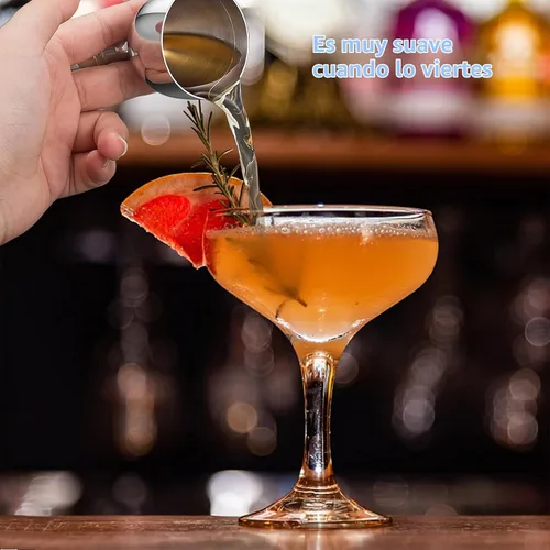 Vista 6 de Bell - Jigger de cóctel con marcas de medición (1 oz, 2 onzas) y cuchara mezcladora, juego de camarero