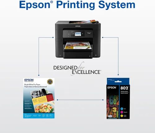 Vista 6 de EPSON 802 DURABrite Ultra Ink Cartucho negro de alta capacidad (T802XL120-S) funciona con WorkForce Pro WF-4720, WF-4730, WF-4734, WF-4740