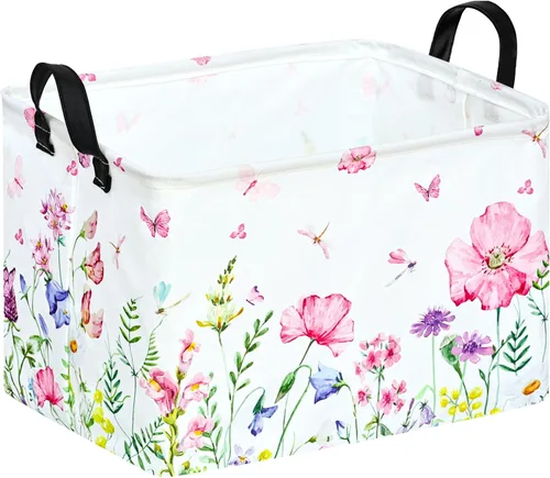 Vista 8 de Cesta Rectangular de Regalo, Cesta de Almacenamiento para Guardería, Cesto de Ropa Sucia, Caja de Almacenamiento y Contenedores para Ropa del Hogar