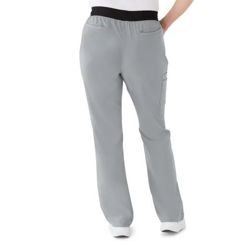 Vista 8 de Pantalón médico costero con siete bolsillos para mujer, color gris, talla S Petite