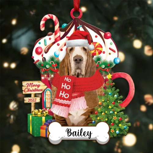 Vista 11 de Amantes de los perros de Navidad – Navidad de perros disponibles para muchos perros Shi Tzu – Adorno con forma personalizada, adorno de Navidad