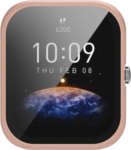 Vista 7 de Paquete de 6 fundas para Amazfit Bip 3/Bip 3 Pro con protector de pantalla de vidrio templado integrado, diseño completo de policarbonato duro