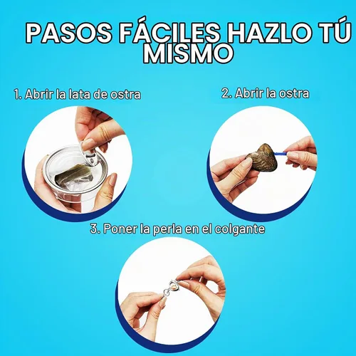 Vista 5 de Bubchen Kit de fabricación de collar de perlas preciosas, ostras con perlas en el interior, juego de regalo de collar de amor, colgante de jaula