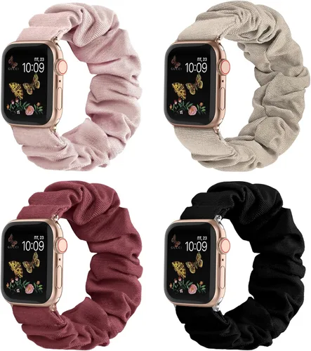 Vista 15 de Recoppa - Correa elástica compatible con Apple Watch de 1.49, 1.61, 1.65, 1.57, 1.73 y 1.77 pulgadas, con bonito estampado, banda elástica