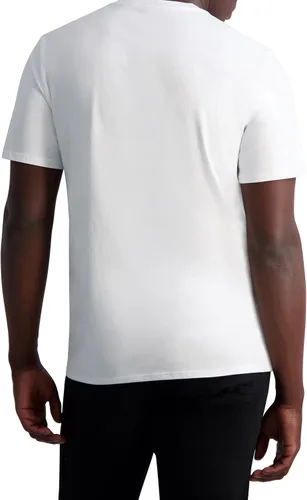 Vista 3 de Karl Lagerfeld Paris Camiseta de algodón suave con cuello redondo para hombre