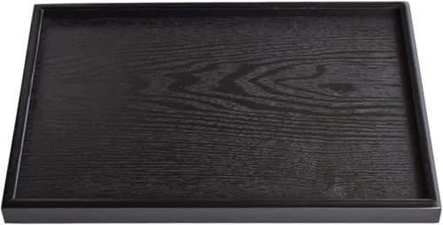 Vista 5 de Bandeja extra grande de madera maciza de 16 x 11 pulgadas para servir té, mesa de café, aperitivos, comidas, plato de servir, cocina, fiesta, bar