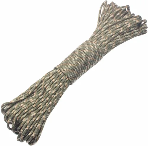 Vista 7 de Paracord Cuerda de Paracaídas 550 de 9 Núcleos para Campamento, 100 pies, Verde militar