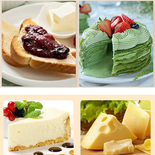 Vista 7 de Cuchillo de queso, juego de 7 cuchillos de queso para tabla de embutidos, cortador de cuchillos de queso, tenedor de quesos pequeños, juego