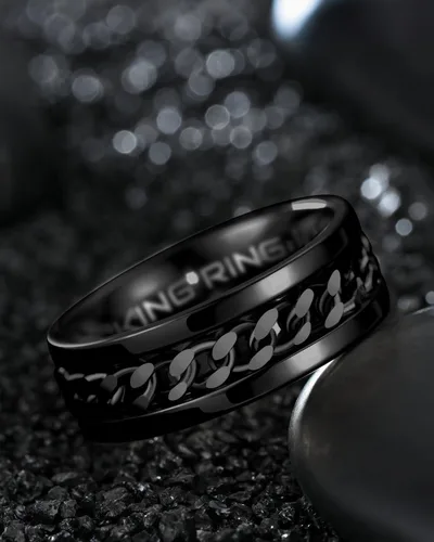 Vista 4 de King Ring 8mm Spinner Ring – Fidget Ring for Men & Women – Designed in USA