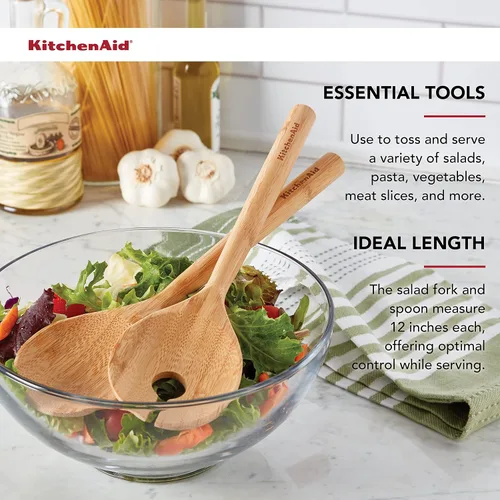 Vista 4 de KitchenAid Herramientas universales de bambú, 2 piezas