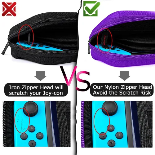 Vista 12 de daydayup Switch Carrying Case Compatible with Nintendo Switch 2, with 24 Games Cartridges Protective Hard Shell Travel Carrying Case Pouch for