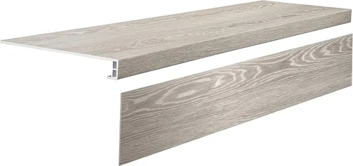 Vista 11 de Lucida Surfaces Combo de peldaños y contrahuellas de vinilo de lujo Cubierta de peldaños para escaleras con aspecto de madera y contrahuellas