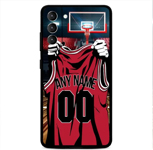 Vista 24 de Nombre y número personalizados – Atlanta Basketball Jersey – Funda de silicona líquida para Samsung Galaxy S26 S25 S24 S23 S22 S21 Plus S20 + Ultre