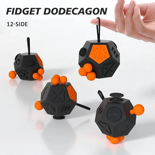 Vista 2 de Fidget Dodecagon – 12 Fidget lateral Toy Cube – Alivia El Estrés Y La Ansiedad anti la depresión cubeta para niños y adultos con hiperactividades A1