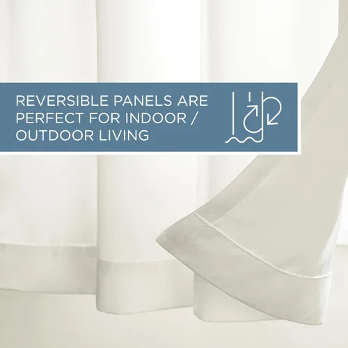 Vista 143 de TOWN & COUNTRY BASICS Cabana Cortinas Sólidas de Peso Pesado para Interiores y Exteriores, Opacidad de Filtrado de Luz con Parte Superior de Ojales