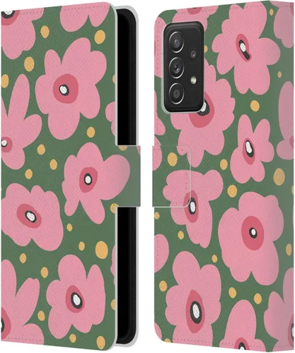 Vista 153 de Head Case Designs Officially Licensed Ninola Ditsy Flowers Yellow Nature Bold Leather Wallet Case Compatible with Samsung Galaxy A07 4G