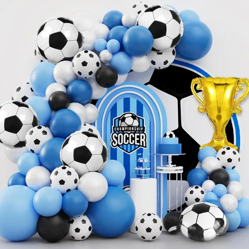 Vista 8 de Kit de guirnalda de arco de globos de baloncesto, 97 piezas de 18, 10, 5 pulgadas, globos de baloncesto negros y naranjas con globos de aluminio