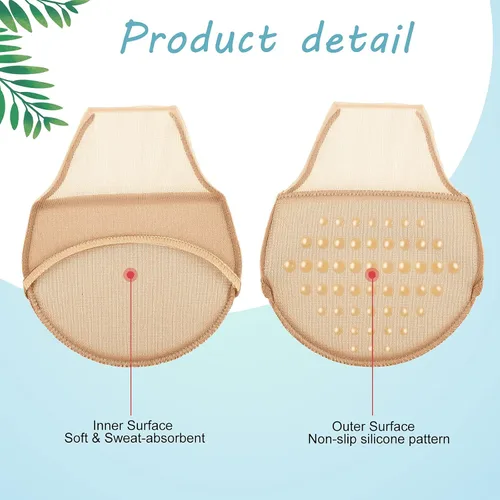 Vista 13 de 10 pares de calcetines para mujer con almohadillas acolchadas, almohadillas para el antepié, cojines medios calcetines, protectores antideslizantes