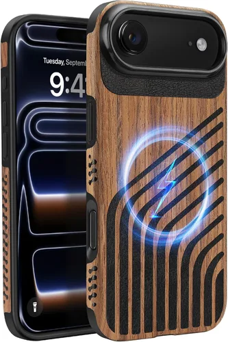 Vista 21 de Funda magnética ZZDZZ compatible con iPhone 14 Plus [Compatible con Magsafe] Diseño de cuero premium TPU híbrido a prueba de golpes (Negro)