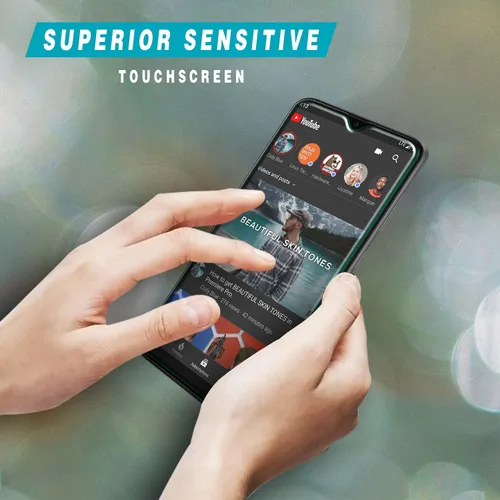 Vista 5 de Protector de pantalla para Samsung Galaxy A20, vidrio templado, fácil de instalar, sin burbujas, paquete de 2