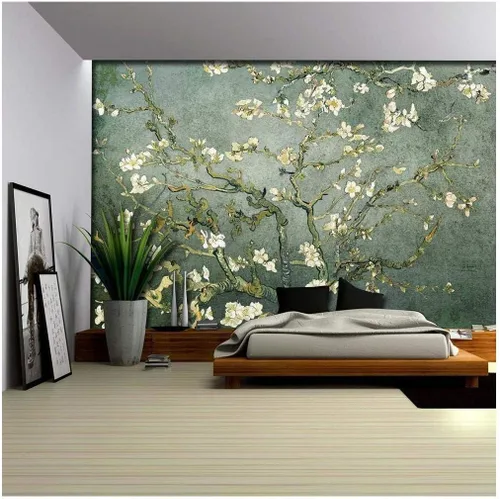 Vista 35 de Wall26 - Papel tapiz en color cobre con estampado de "Almendro en flor" de Vincent Van Gogh