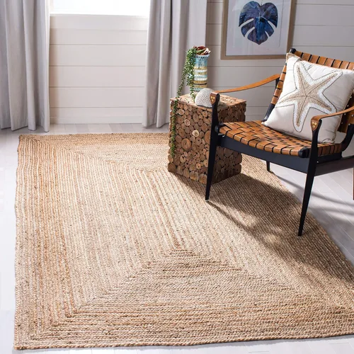 Vista 15 de Safavieh, tapete Cape Cod Collection CAP252A, de algodón natural, tejido a mano, Yute, Natural