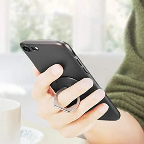 Vista 4 de Soporte de anillo de agarre para dedos Soporte giratorio [Negro] Compatible con LG G6 G7 ThinQ G8 ThinQ Stylo 3 4 V30 V35 ThinQ V40 ThinQ V50 ThinQ
