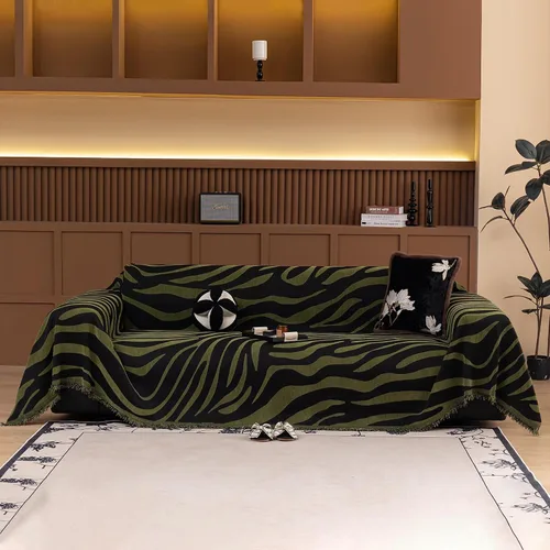 Vista 41 de VClife Funda para silla con acento azteca bohemio de 59 x 71 pulgadas, funda reversible y lavable de felpilla para sillón, color marrón castaño