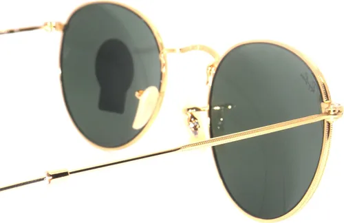 Vista 6 de Ray-Ban Authentic RB 3447 001 - Lentes redondas de metal dorado con marco dorado