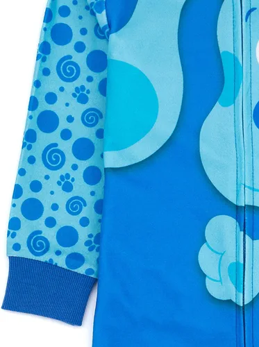 Vista 5 de Blue's Clues Y You Kids - Pijama de forro polar todo en uno para niños pequeños, pijama con estampado de cachorros Regalo de pijama