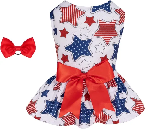 Vista 20 de CuteBone Vestido de malla para perro, vestido de Halloween para cachorros, traje de verano para mascotas, moda de verano para perros pequeños, ropa
