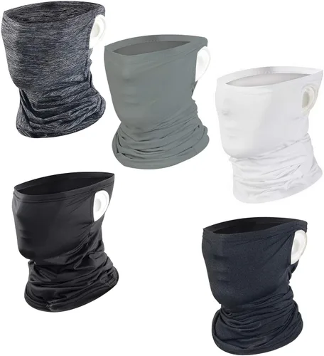 Vista 6 de Polaina de cuello con protección UV para el sol, bandanas, bufanda, diadema, paquete de 5