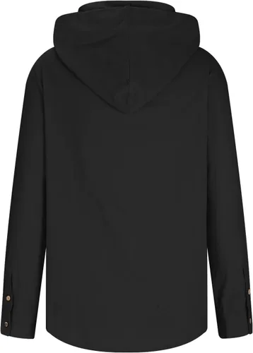 Vista 5 de Camisa de lino para hombre, casual, ligera, mexicana, guayabera, abotonada, playa, verano, sudadera con capucha y manga larga, camisa hawaiana